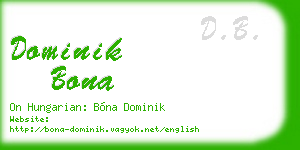 dominik bona business card